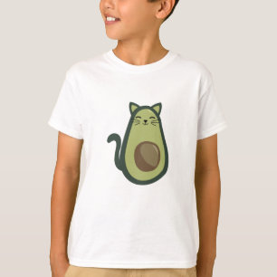 Avogato Avocado Cat Funny Food Green T-Shirt
