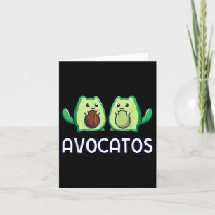 Avogato Avocado Cat Vegan Cat Card