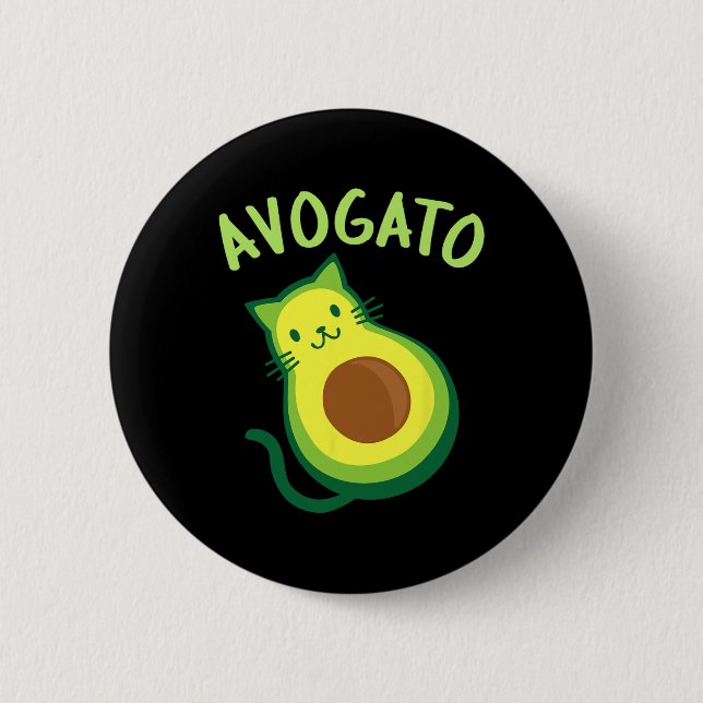 Avogato Cat Avocado - Funny Cinco De Mayo  2 Inch Round Button (Front)