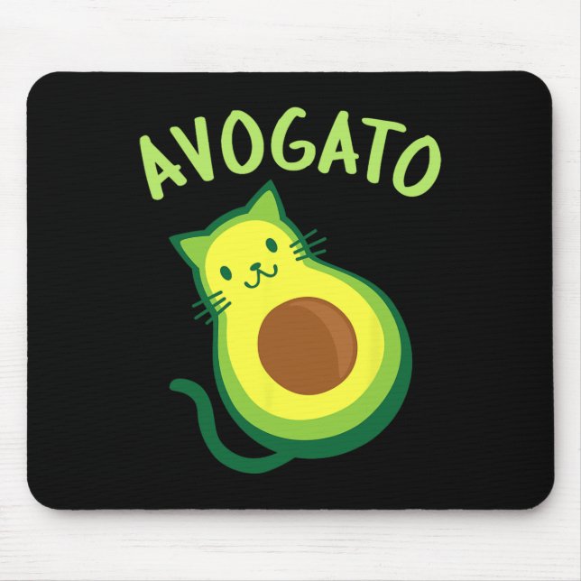 Avogato Cat Avocado - Funny Cinco De Mayo  Mouse Pad (Front)