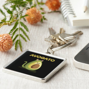 Avogato Cat - Avocado Gift For Cinco De Meow Fan Keychain