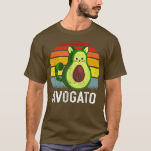 Avogato Cinco De Mayo Retro Cat Avocado Lets Fiest T-Shirt