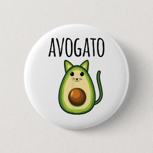 Avogato Shirt For Women Funny Avocado Cat Vegetari 2 Inch Round Button