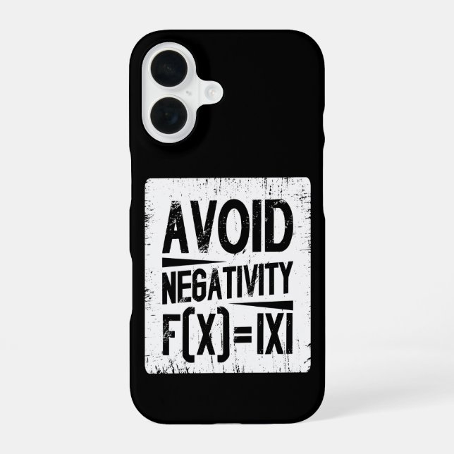 Avoid Negativity Absolute Value Equation Joke iPhone 16 Case (Back)