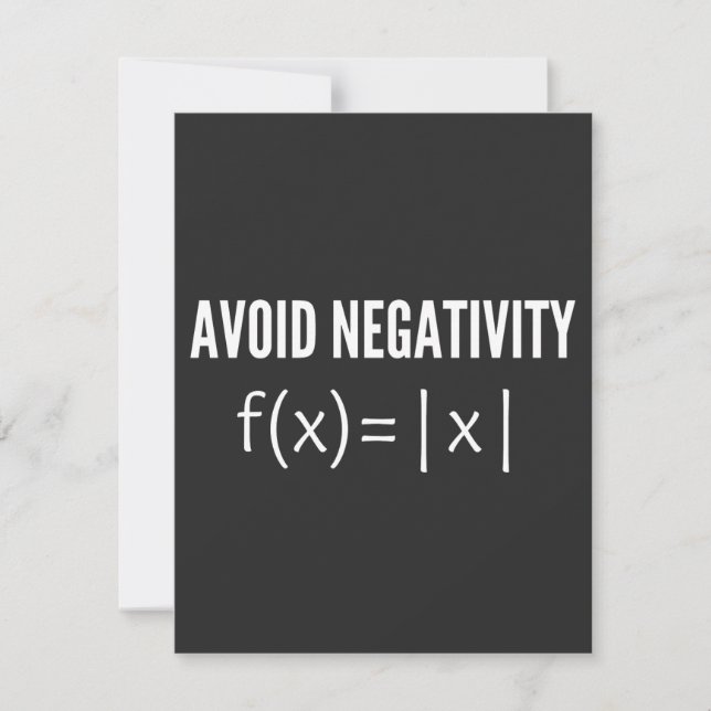 avoid negativity math equation (Front)