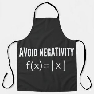 avoid negativity math equation apron