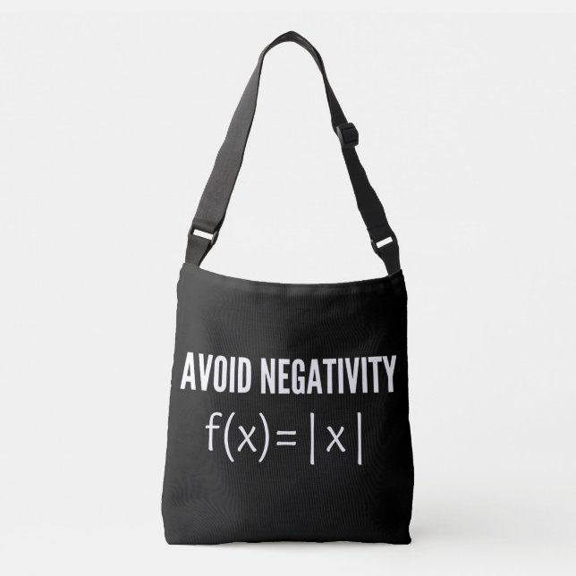 avoid negativity math equation crossbody bag (Front)