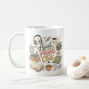 Avoid People Club Cozy Introvert Vibes Coffee Mug