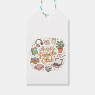 Avoid People Club Cozy Introvert Vibes Gift Tags