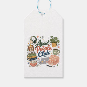 Avoid People Club Cozy Introvert Vibes Gift Tags