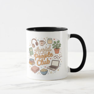 Avoid People Club Cozy Introvert Vibes Mug