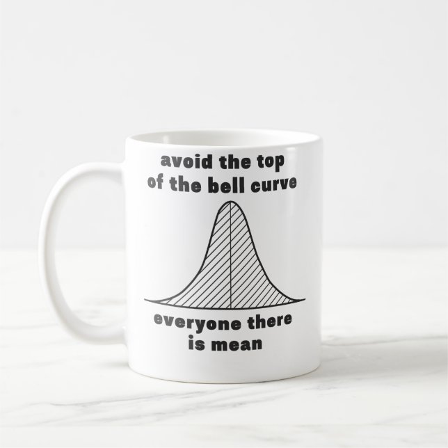 Avoid The Top Of The Bell Curve Everyone There Is  Coffee Mug (Left)