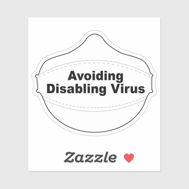 Avoiding Disabling Virus mask sticker (Sheet)