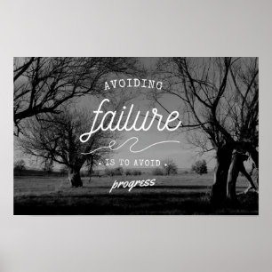avoiding failure is to avoid progress motivational poster