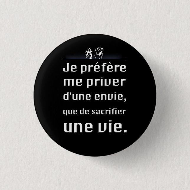 Avoir de l'éthique 1 inch round button (Front)