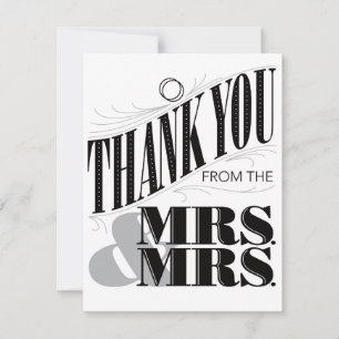 Avoir et tenir Carte de remerciements - Mme. & Mme