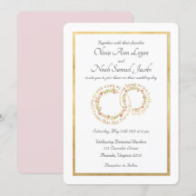 Avoir et tenir une invitation à anneau Mariage flo