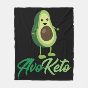Avoketo - Funny Keto Avocado Fleece Blanket