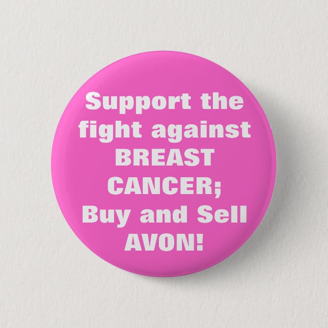 Avon: Breast Cancer button (Front)