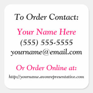 Avon Brochure Stickers - Square