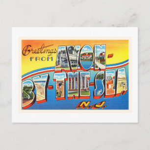 Avon by the Sea New Jersey NJ Vintage Postcard -