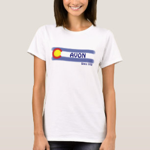 Avon Colorado local flag ladies tee