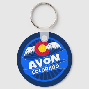Avon Colorado mountain burst keychain