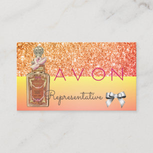 Avon Instagram logo pink and yellow glam Business Card