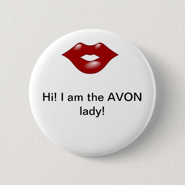 Avon Lady 2 2 Inch Round Button (Front)