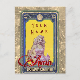 Avon Lady Business Postcard