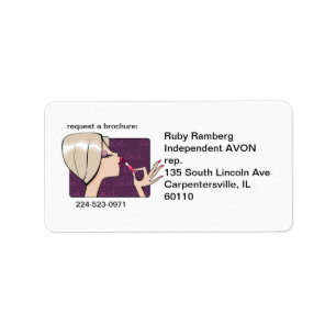 Avon Representative Mail labels