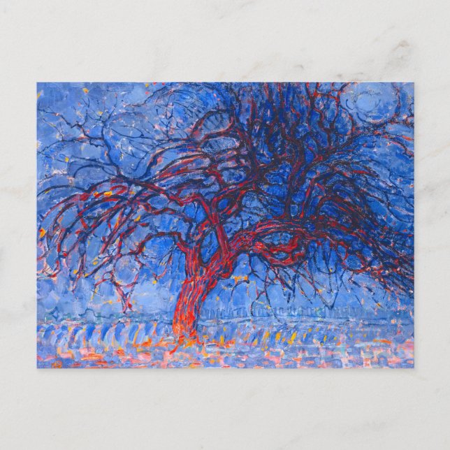 Avond (Evening): The Red Tree - Piet Mondrian - Postcard (Front)