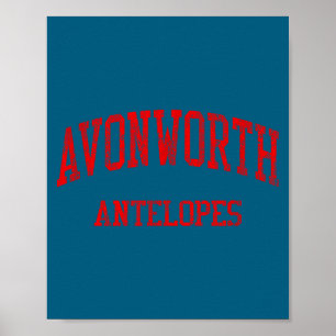 Avonworth High School Hs Ttsburgh Pa Vintage Srts  Poster