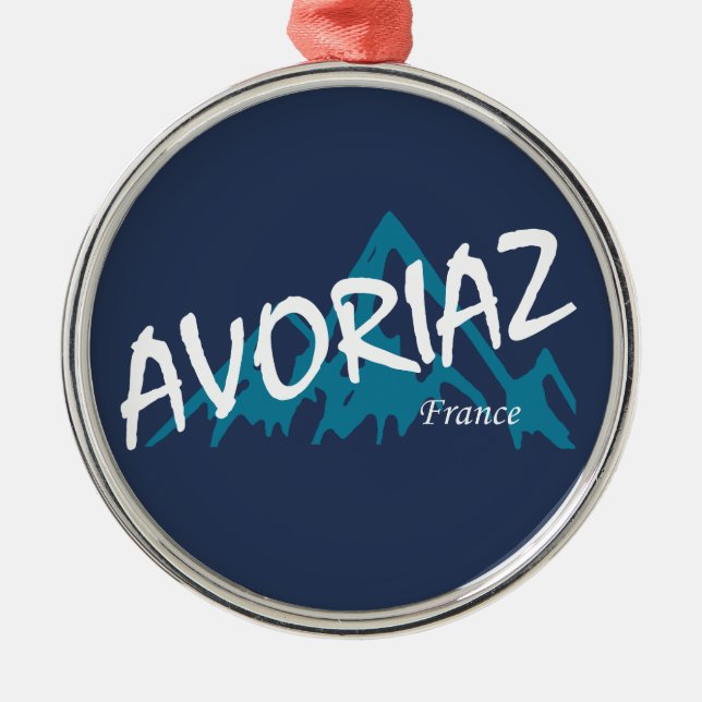Avoriaz France Mountains Metal Ornament (Front)