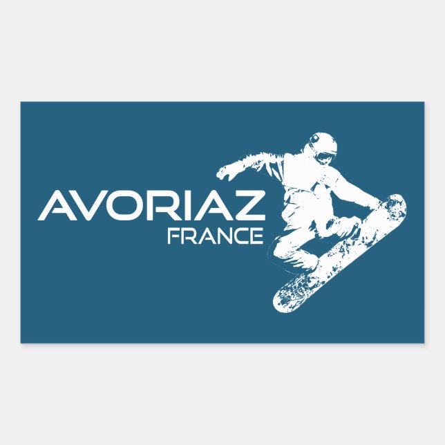 Avoriaz France Snowboarder Sticker (Front)