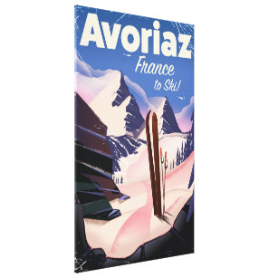 Avoriaz, French Ski travel poster Canvas Print