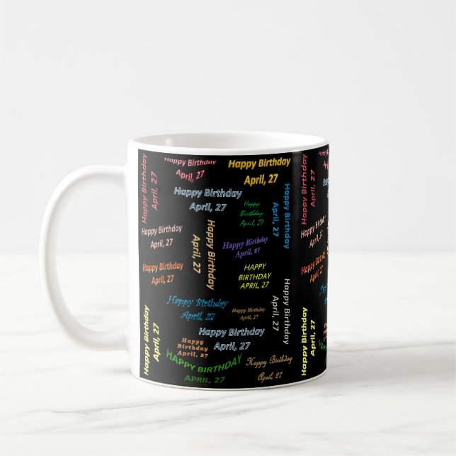 Avril, 27 Anniversaire Mug (Gauche)