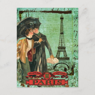 Avril à Paris Invitation Faire-part