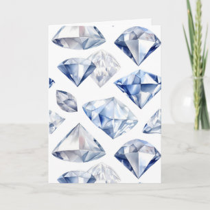 Avril Birthstone Diamond Carte d'anniversaire