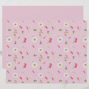 Avril Fleur de naissance Daisy Sweet Pea Papier à