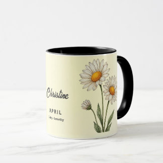 Avril Mois de naissance Fleur Custom Café Mug