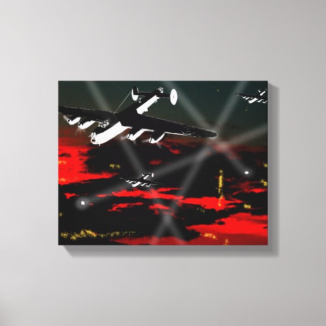 Avro Lancaster over the Reich Canvas Print (Front)