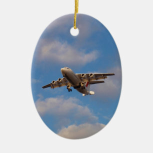 Avro RJ85 Jet Landing Ceramic Ornament