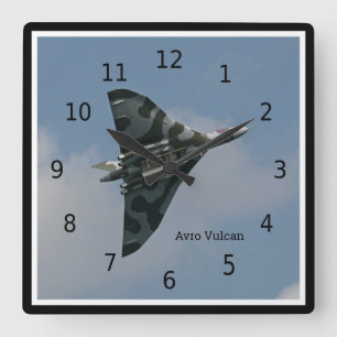 Avro Vulcan Delta Wing Bomber, personalizable Square Wall Clock
