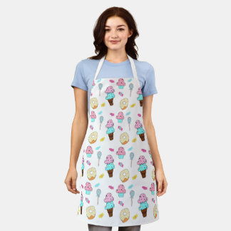Avryl Fleur's Cute Ice Cream Cone Cupcake Doughnut Apron