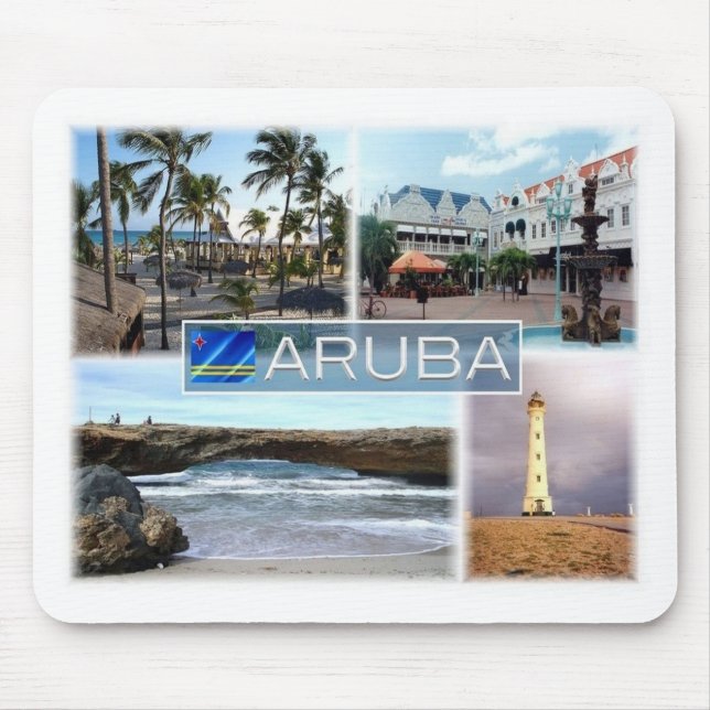 AW Aruba - Oranjestad - Lighthouse - Mouse Pad (Front)