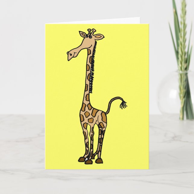 AW - Carte de voeux ou carte de note de Giraffe de (Devant)