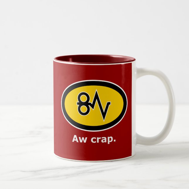 "Aw Crap, Paper Jam!" Two-Tone Coffee Mug (Right)