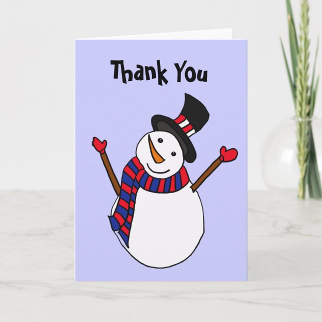 AW- Happy Snowman Thank You card (Front)
