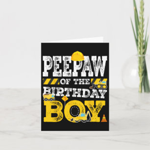 Aw Of The Birthday Boy Matching Family Constructio Card